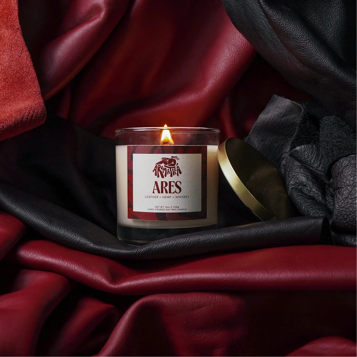 Ares Label Ares Candle – Leather + Hemp + Whiskey | Courage Ritual – Aromatheá