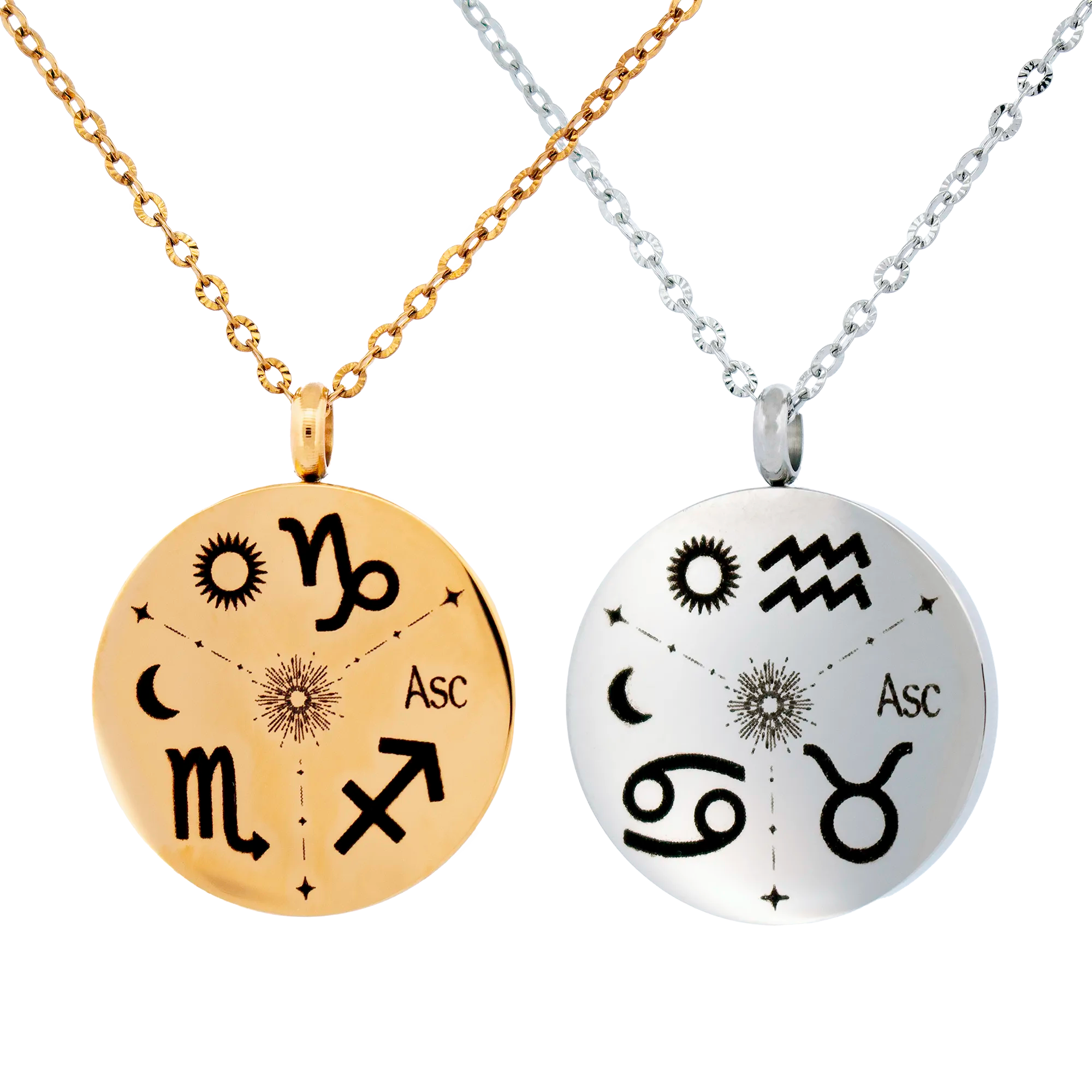 Sun, Moon & Rising Sign Astrology Necklace