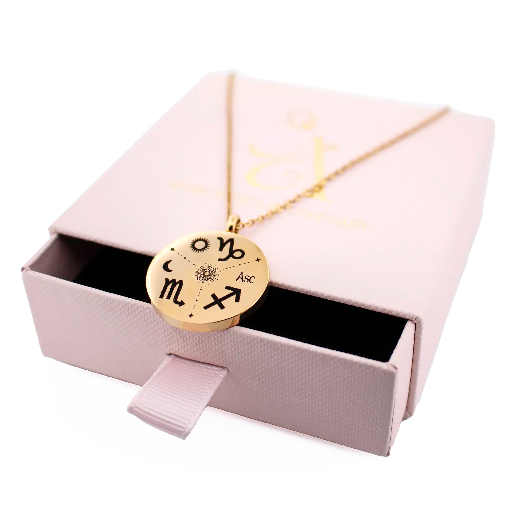 Sun, Moon & Rising Sign Astrology Necklace