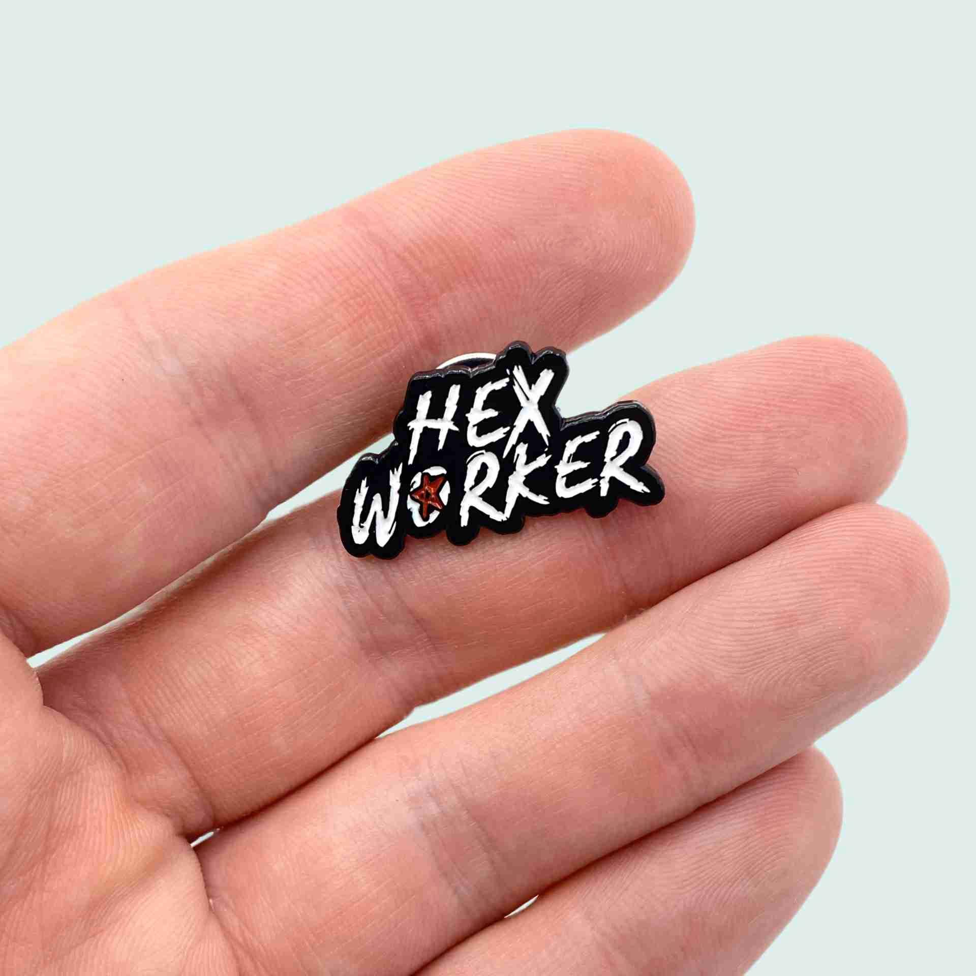 Hex Worker Witchy Pin - Aphrodite's Apothecary